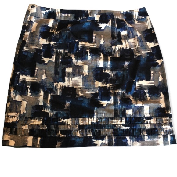 Ann Taylor Loft  blue/gray mini skirt - Picture 3 of 9